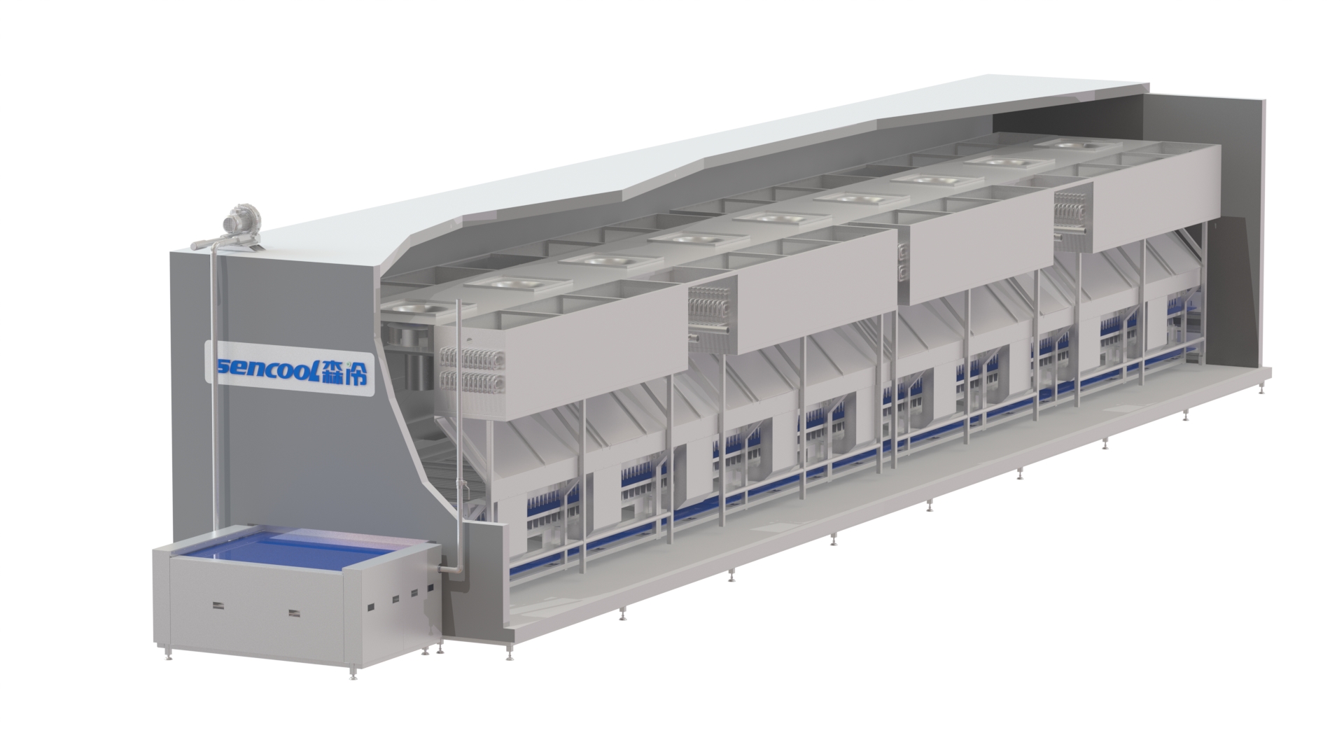 高效對撞網(wǎng)帶速凍機(jī)