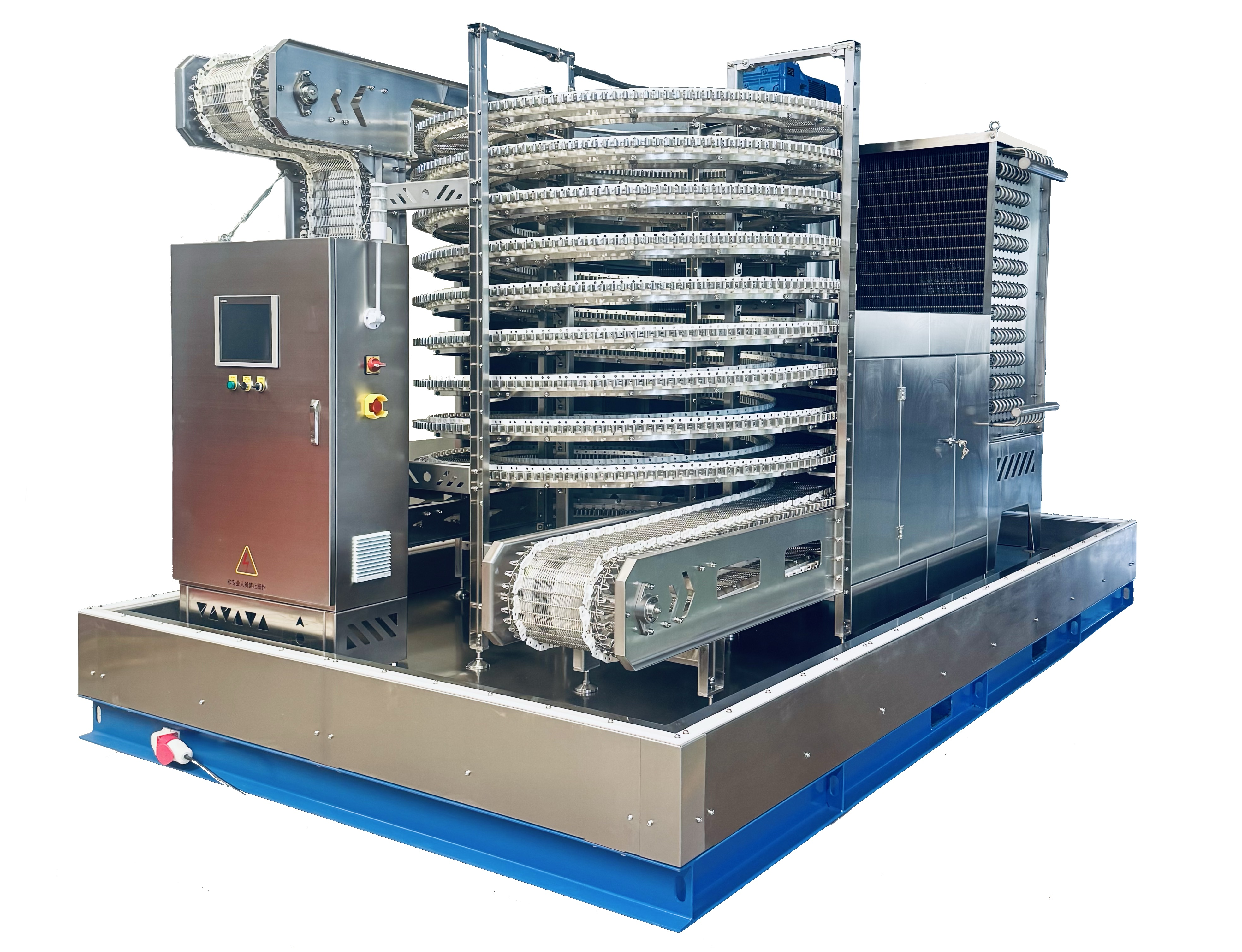 滑軌側(cè)驅(qū)單螺旋速凍機(jī)